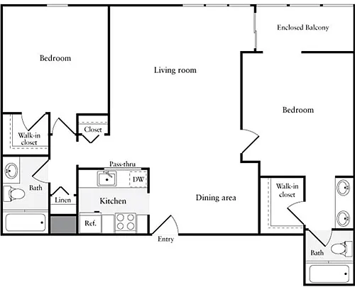 Floor plan 2 Bedrooms R