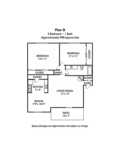 Floor plan 2 Bedroom