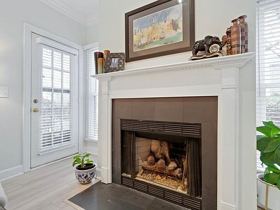 Gas fireplace is not only beautiful but fully functional!