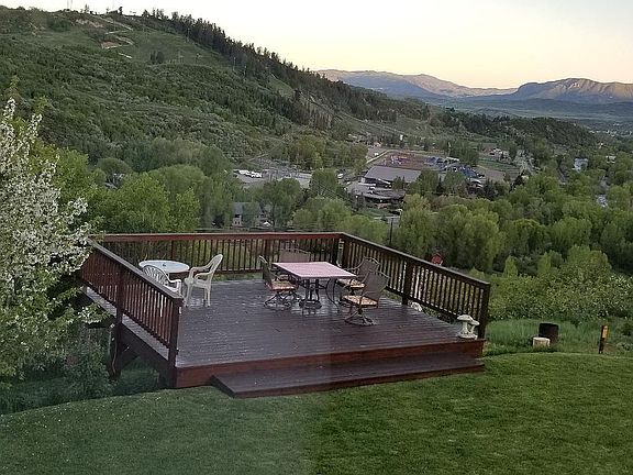 backyard deck view of City