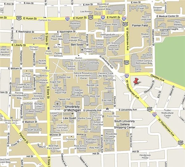 1309 Wilmot Street on map. Note close proximity to central