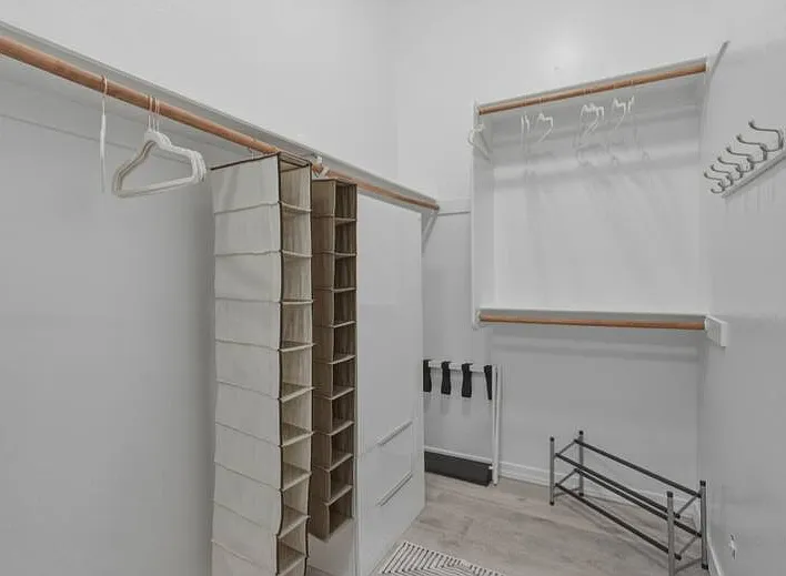 Plenty of space to store all of your personal belongings for a few days or a month.