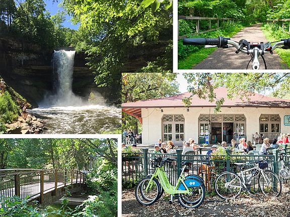 Minnehaha Falls and the park are near by