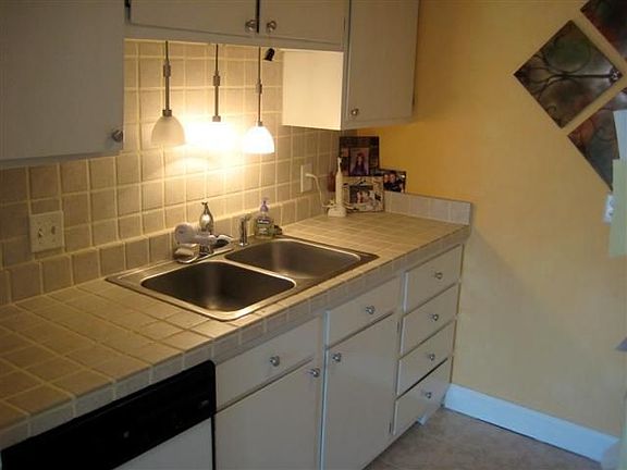 Beautiful new tile counters plus new appliances