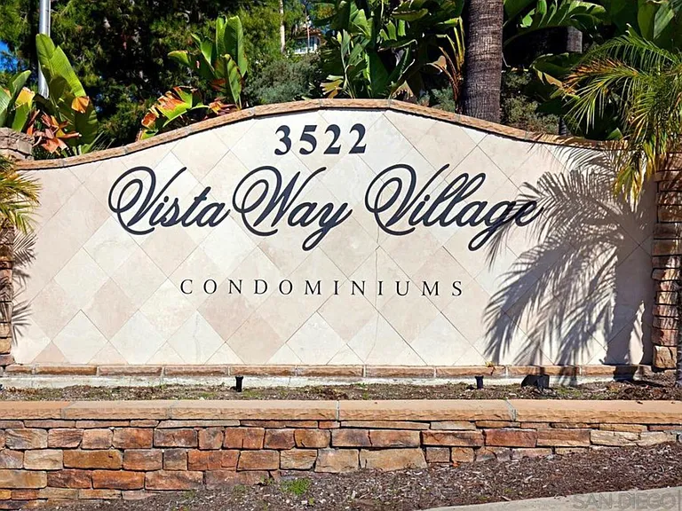 Vista Way Village neighborhood sign.
