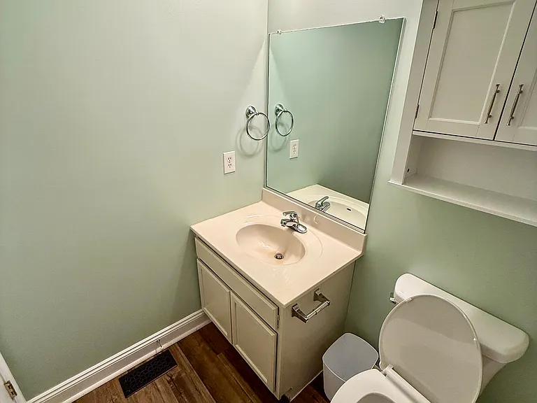 upstairs bathroom at top of stairs