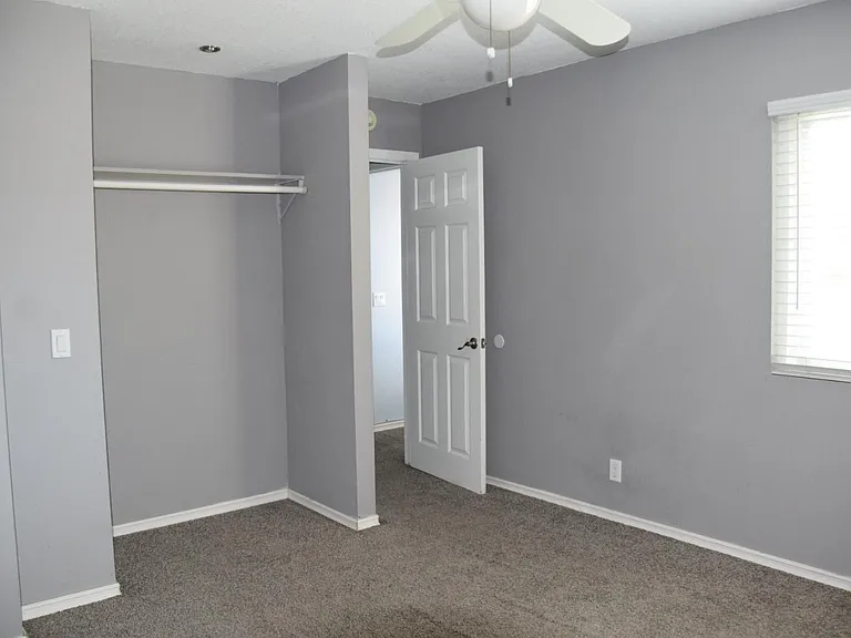 bedroom 2 has open closet