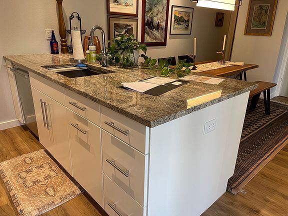 Kitchen island with dining area