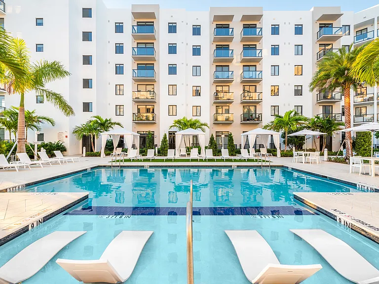 Unwind poolside with in-water loungers, private cabanas, and space to breath.