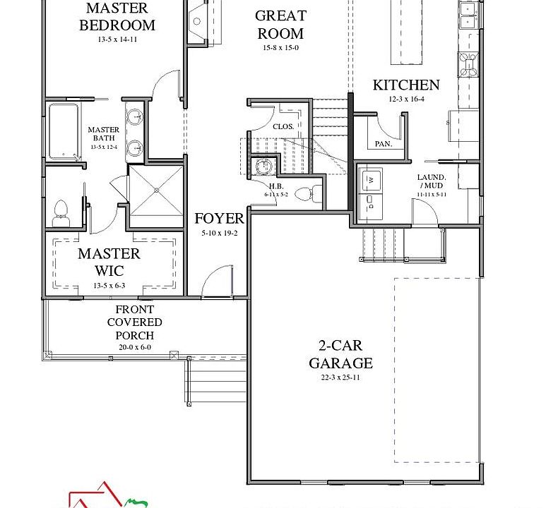 The Cape Fear Floor Plan, Four Seasons Nash County New Homes, Nashville