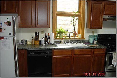 New cherry cabinets and new appliances