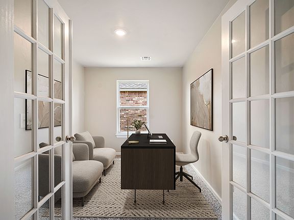 A spacious study is ideal for working from home.