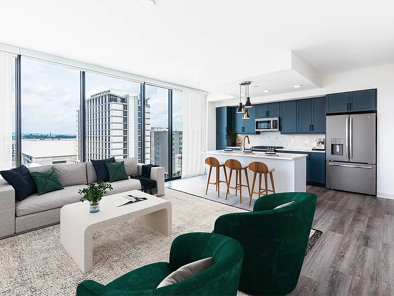 Living Room with Stunning City Views