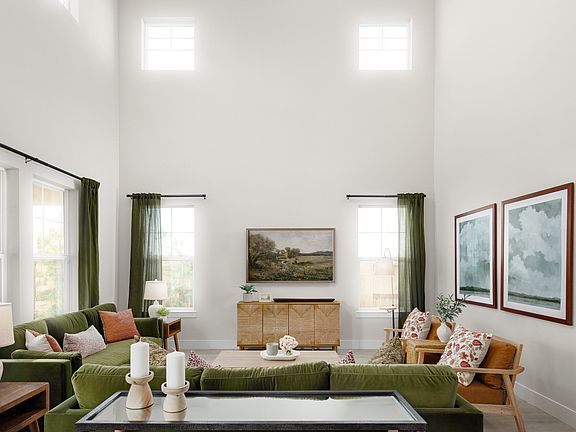 Two-story great room with additional windows