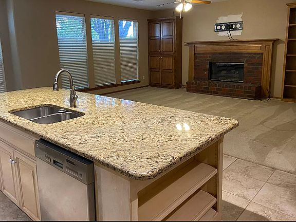 View from kitchen to living area