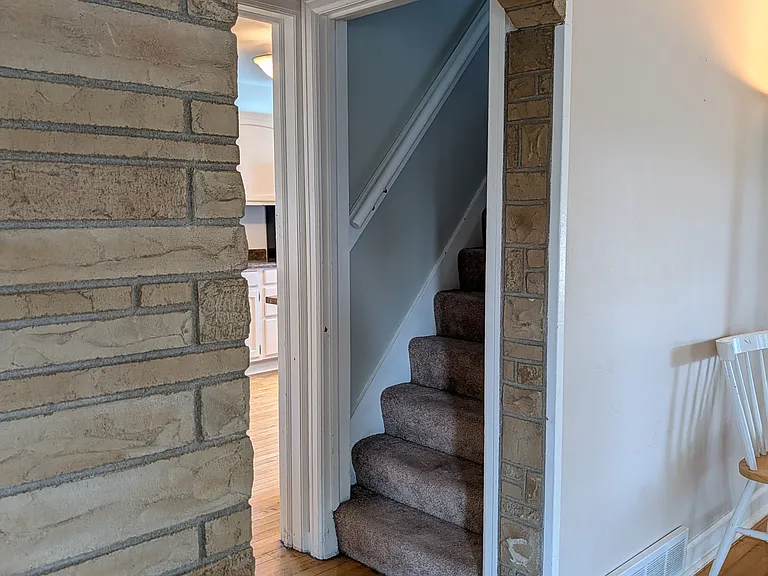 Dining Room to Stairs and Kitchen