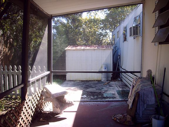 Inside front screened porch