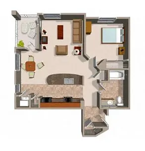 Floor plan 1 Bedroom