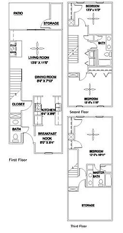 Floor plan The Trinity 1640