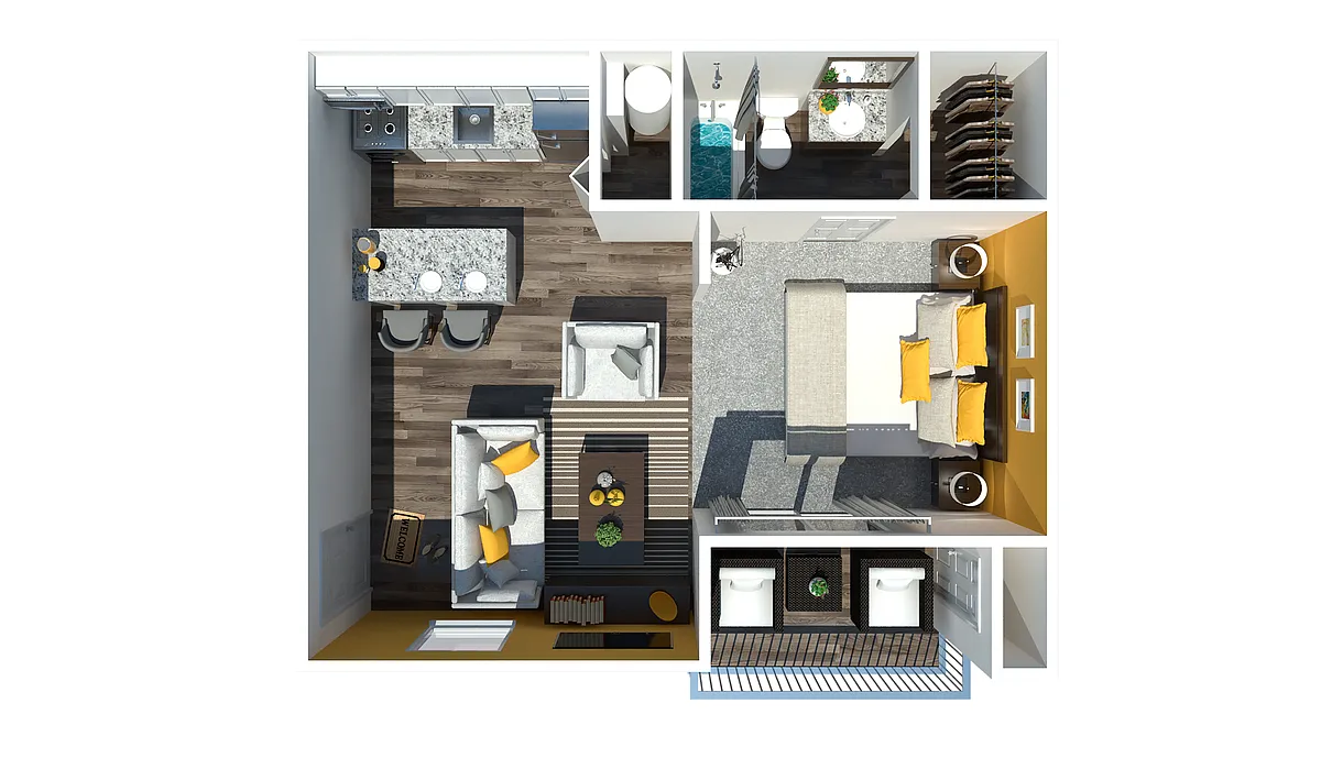 Floor plan Studio | One Bathroom