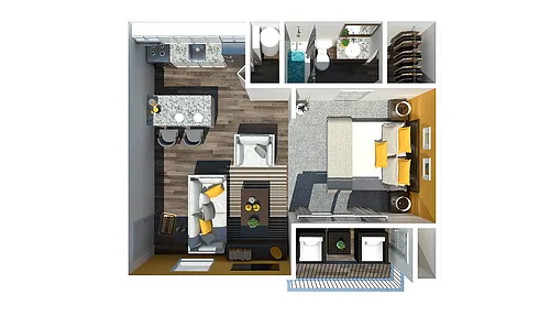 Floor plan Studio | One Bathroom