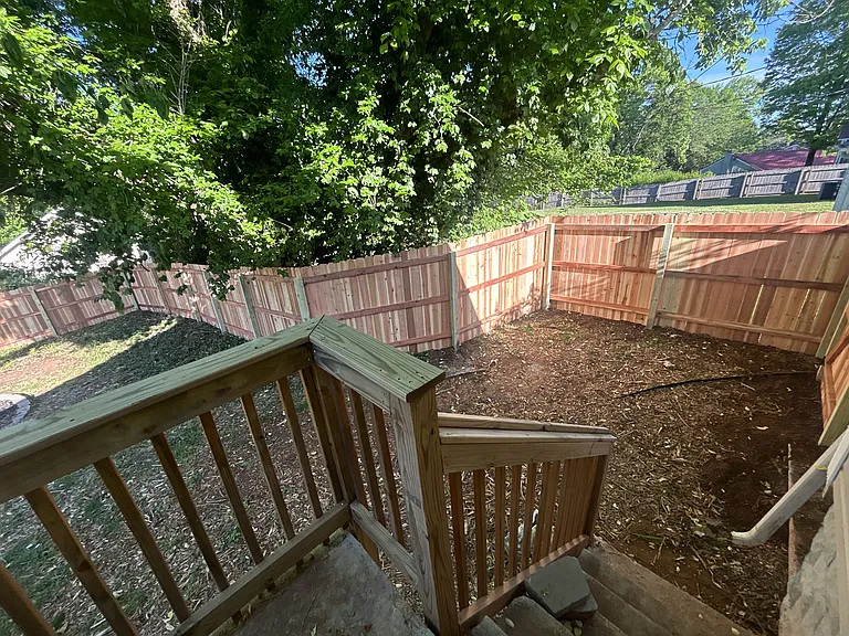 fenced in backyard