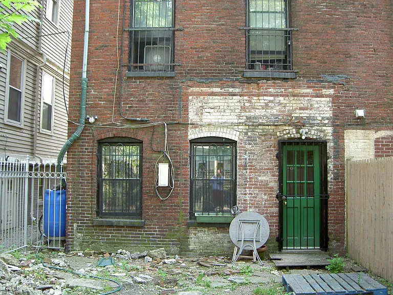 ground level apartment from the yard