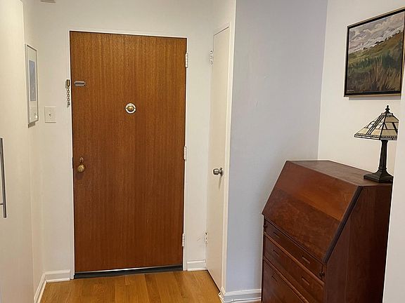 Foyer with writing desk.