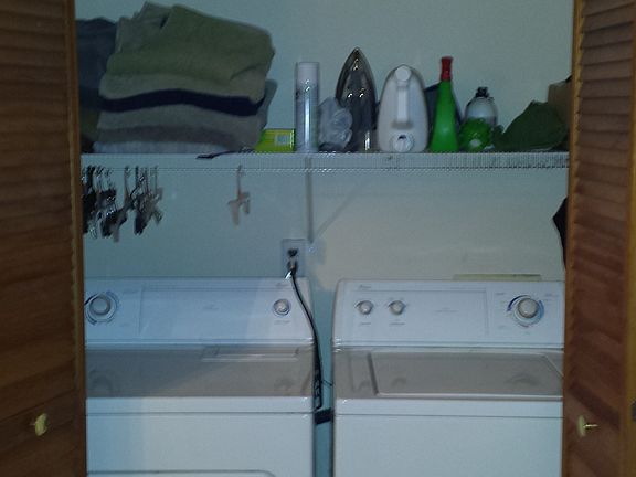 Washer and Dryer upstairs