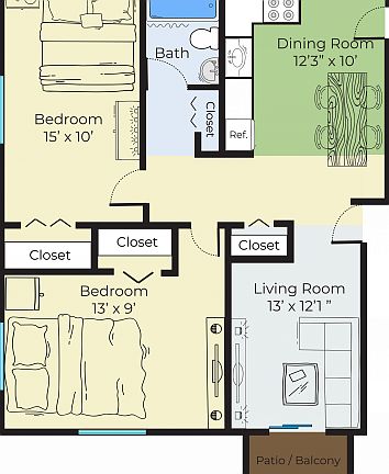 2 bedroom 2 bedroom