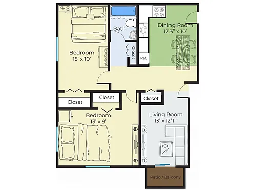 Floor plan 2 Bedroom