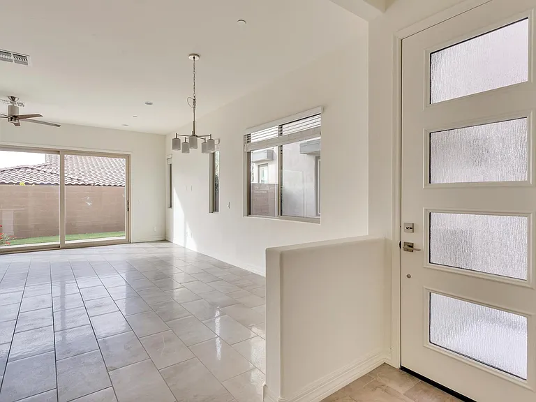 Upgraded decorative glass front door.
