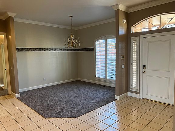 Looking across entry to formal dining