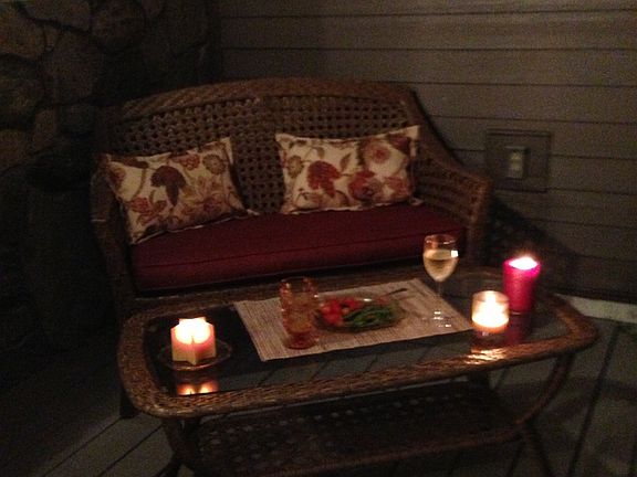 Protected haven on porch