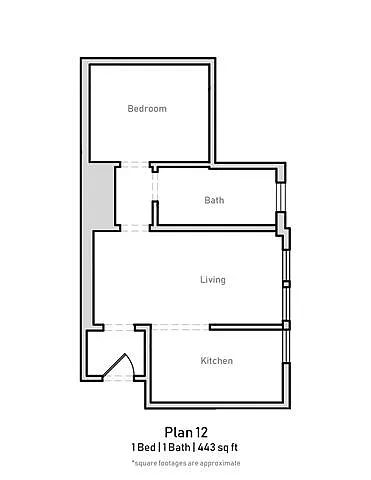 Floor plan Floor Plan 12 1BR 1BA Junior