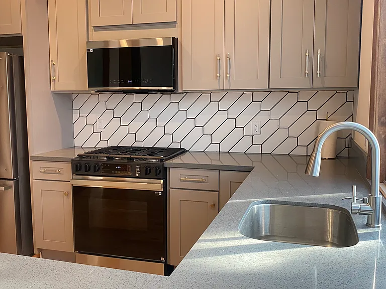 brand new refrigerator, stove and microwave