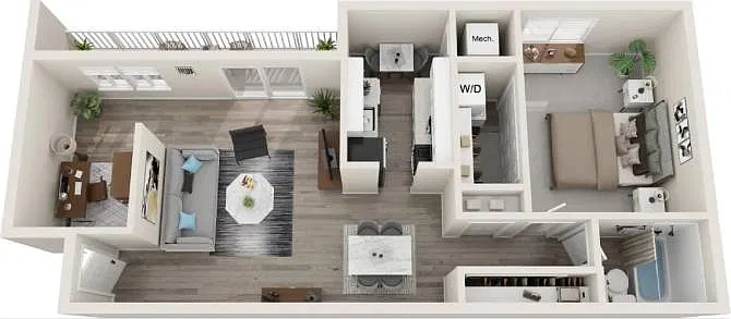 Floor plan The Bogart w/Den