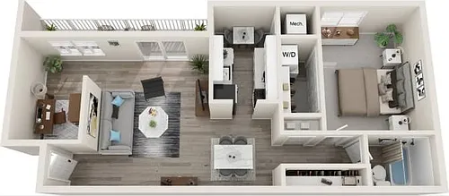 Floor plan The Bogart w/Den