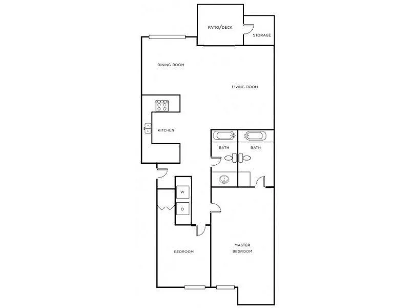 Floor plan 2x2 Renovated