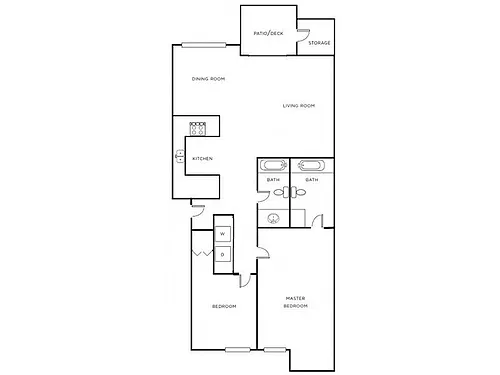 Floor plan 2x2 Renovated