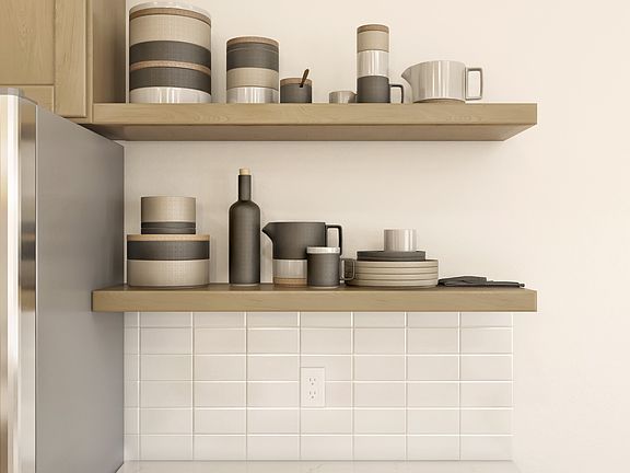 Subway tile backsplash