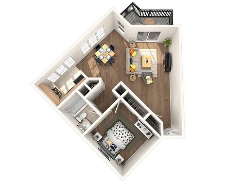 Floor plan Large One Bedroom