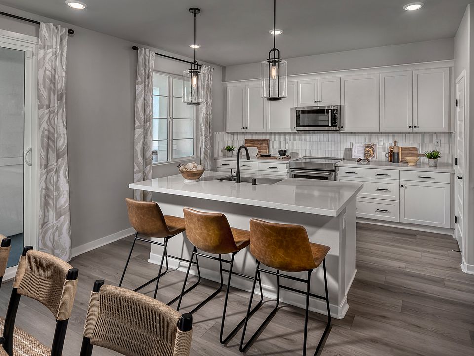 Kitchen in the 2337 floorplan at a Meritage Homes community in San Pedro, CA.