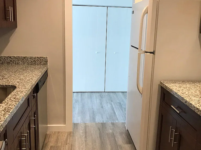 View from kitchen to family room