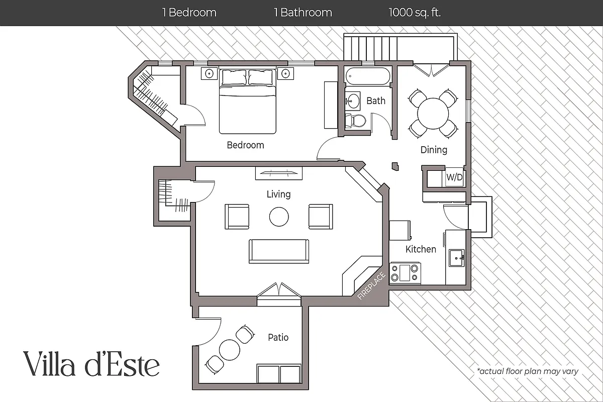 Floor plan 1 Bed 1 Bath