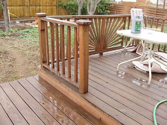 Backyard, 2-level deck