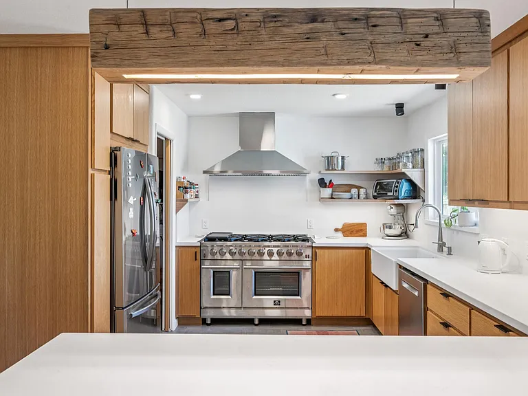 Kitchen with walk-in food pantry