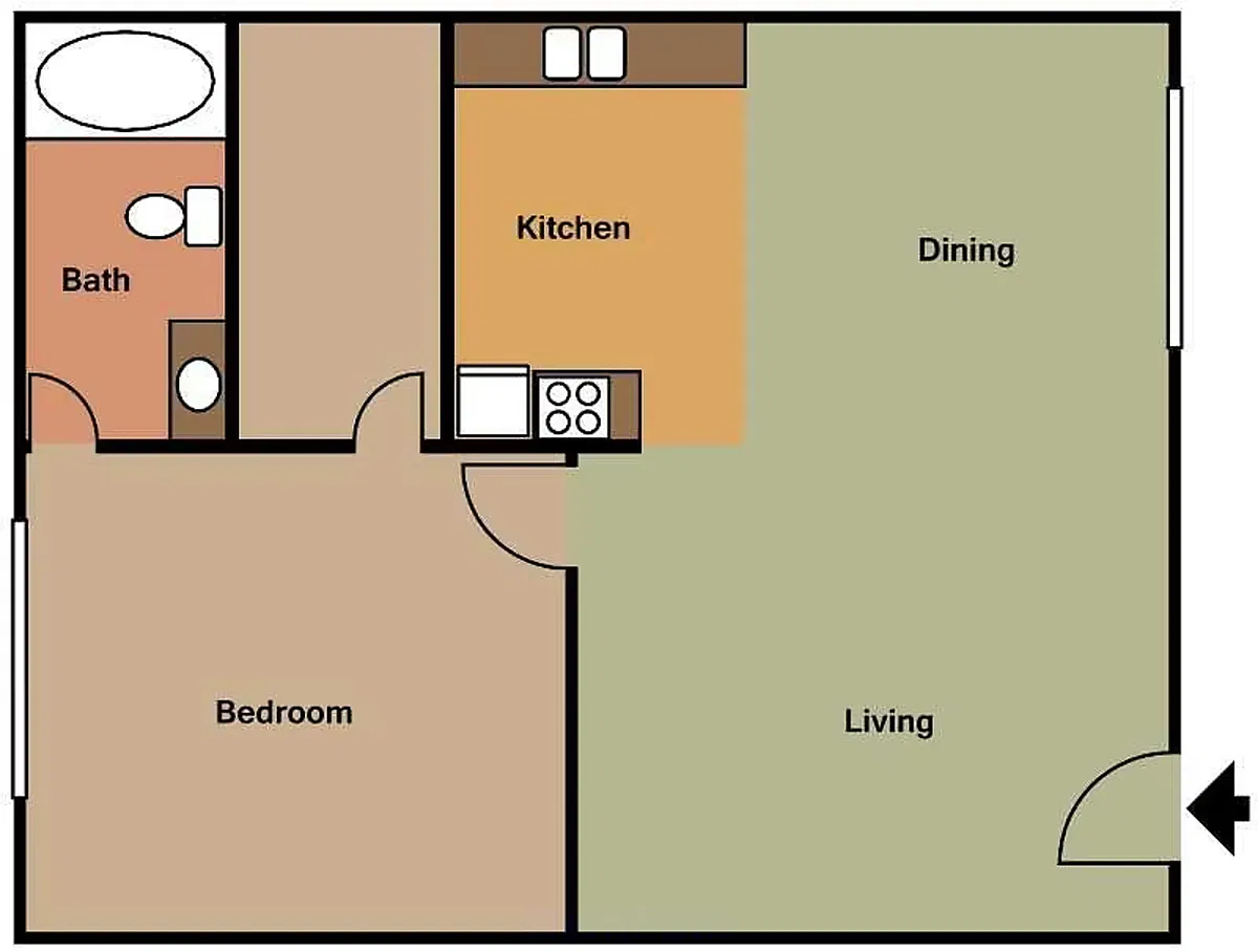 Floor plan One Bedroom