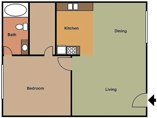 Floor plan One Bedroom