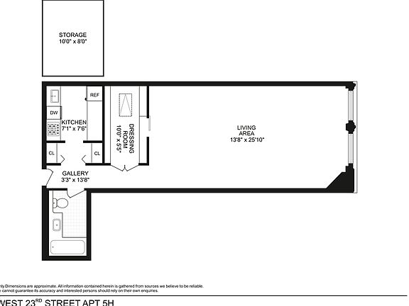 5th image of 148 W 23rd St APT 5-H